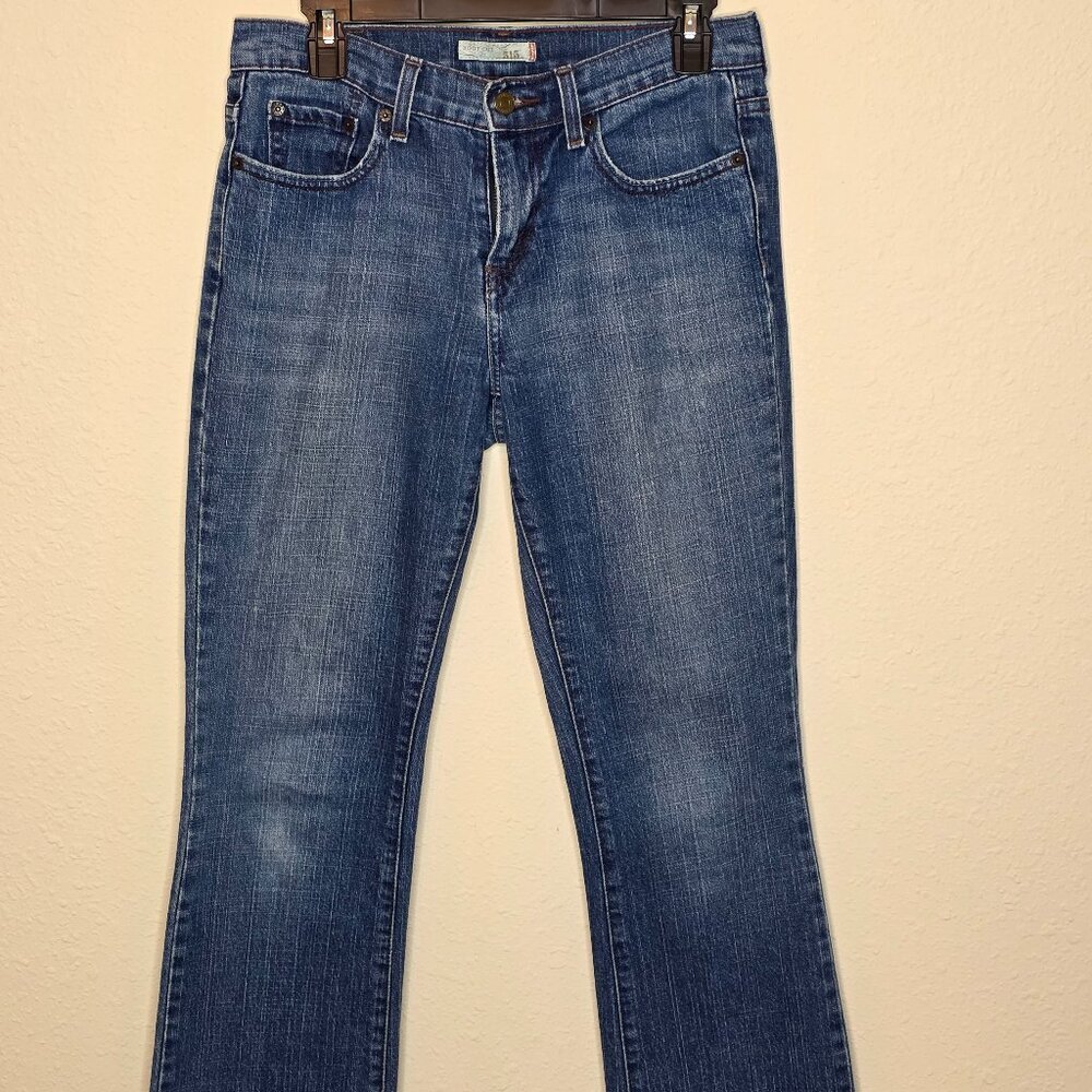 Levis Women's 515 Bootcut Distressed Denim Blue Jeans, Size 4M - Picture 1 of 9